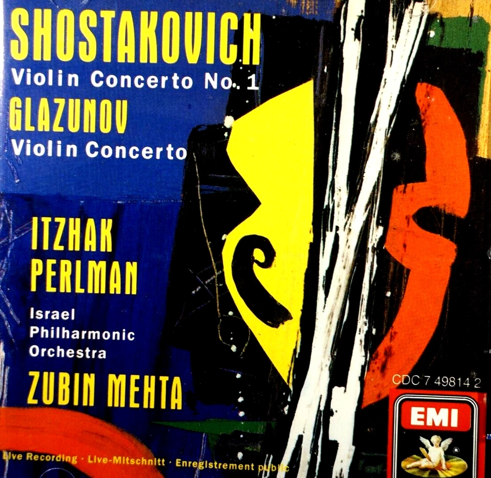 Shostakovich - Concierto para violín n.º 1 / Glazunov - Perlman / Mehta - CD, en muy buena condición Foto 1 de 2