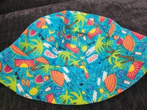 Handmade Reversible Kids Sun Hat with Beach Theme NEW 18-36 months (large) - Picture 1 of 4