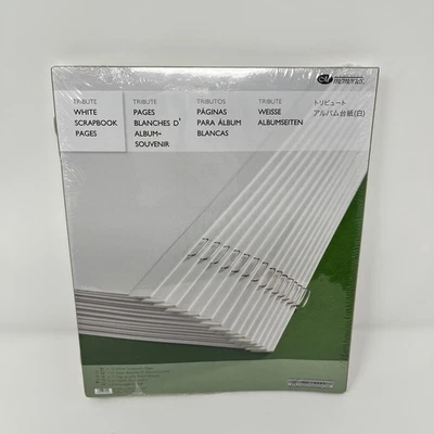Creative Memories 8 1/2 x 11 WHITE Scrapbook Pages (15) Brand NEW Sealed Photo