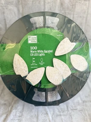 Home Accents Holiday 100 Warm White Faceted C9 LED Christmas Lights - Image 1 of 3