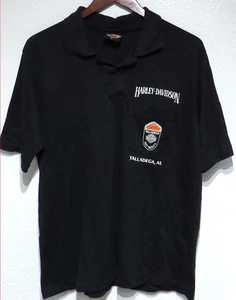 Vintage Harley Davidson Talladega Test Facility Poloshirt Fit M/L 80er/90er Stratman - Bild 1 von 8