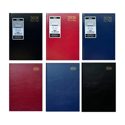 Diary 2026 A5 A4 Day to Page Week To View Full Year Planner Hardback Desk Diary - Image 1 of 4