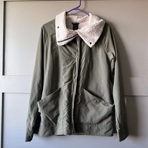 Oakley Sherpa foderato parka giacca donna media zip verde oliva outdoor Gorpcore - Foto 1 di 15