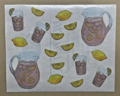 Creative Memories Pink Lemonade Summer Block Sticker 4" x 5" NEW 1 Sheet NLA - Image 1 of 2