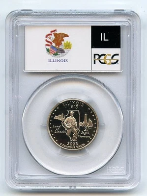 2003 S 25C Clad Illinois Quarter PCGS PR70DCAM - Image 1 of 2