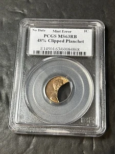 Lincoln Cent 48% Clipped Planchet Error   - Bild 1 von 2
