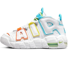NIKE AIR MORE UPTEMPO GS "MULTI-COLOR" SIZE 7Y BRAND NEW (FJ4624-100) - Picture 1 of 7