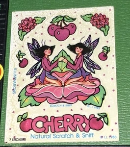 Vintage Stickers 1 Illuminations  Scratch N Sniff  Cherry Fairies code18-2 - Picture 1 of 5