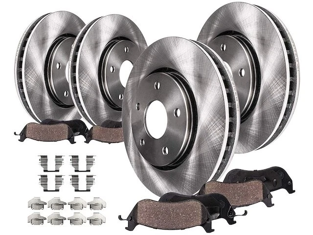 Pastilha de freio dianteiro e traseiro e kit de rotor para 2005-2009 Land Rover LR3 2006 HX312XB - Imagem 1 de 1