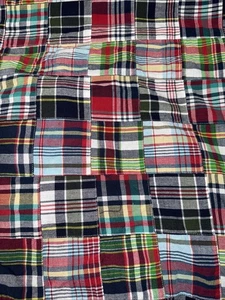 5 1/2 yards of vintage plaid patchwork fabric 45” wide - Picture 1 of 1