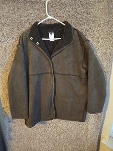 Chaqueta de montar reversible de gamuza sintética Coffe -XLarge - Imagen 1 de 7