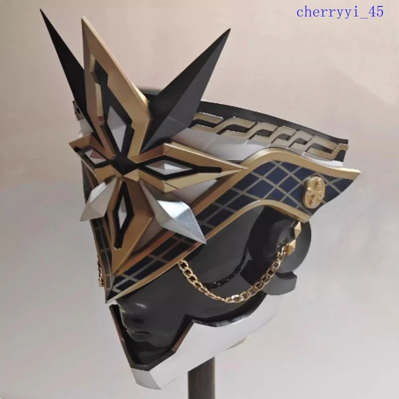 Genshin Impact Fatui Harbinger Capitano Helmet Mask Cosplay Halloween One Size - Image 1 of 4