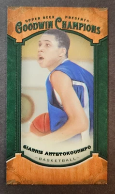 2014 Upper Deck Goodwin Champions Giannis Antetokounmpo Mini dama verde suerte 125 Foto 1 de 2