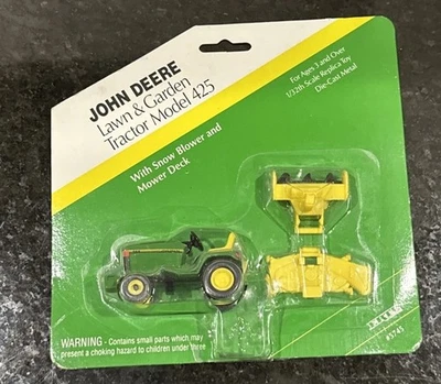 Ertl 5745 1:64 John Deere Lawn & Garden Tractor Model 425 w/Snow Blower & Deck - Image 1 of 4