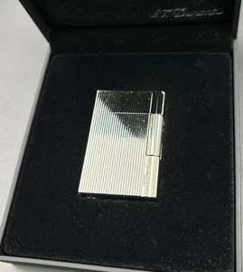 S.T. Dupont Gasfeuerzeug Silber Gatsby mit Box - Bild 1 von 12