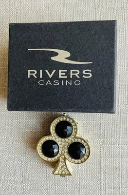 Rhinestone Pill Box Rivers Casino Springfield Zanzibar Pill Case NIB - Image 1 of 4