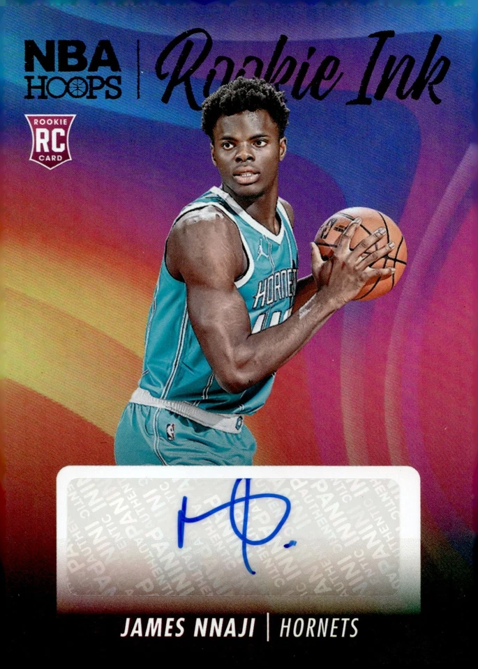 Panini - NBA Hoops Basketball 23/24 - James Nnaji RI-NNJ - Rookie Ink - Auto - Image 1 of 2