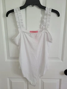 Simply Southern White Bodysuit Ruffle Straps Size XL NWT - Picture 1 of 7