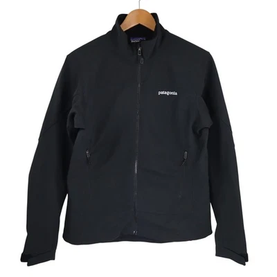 Patagonia Softshell Polartec Jacket Womens M/L Black Windbreaker Windproof Coat - Image 1 of 4