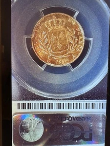 France Gold Louis XVIII 20 Francs - Picture 1 of 4