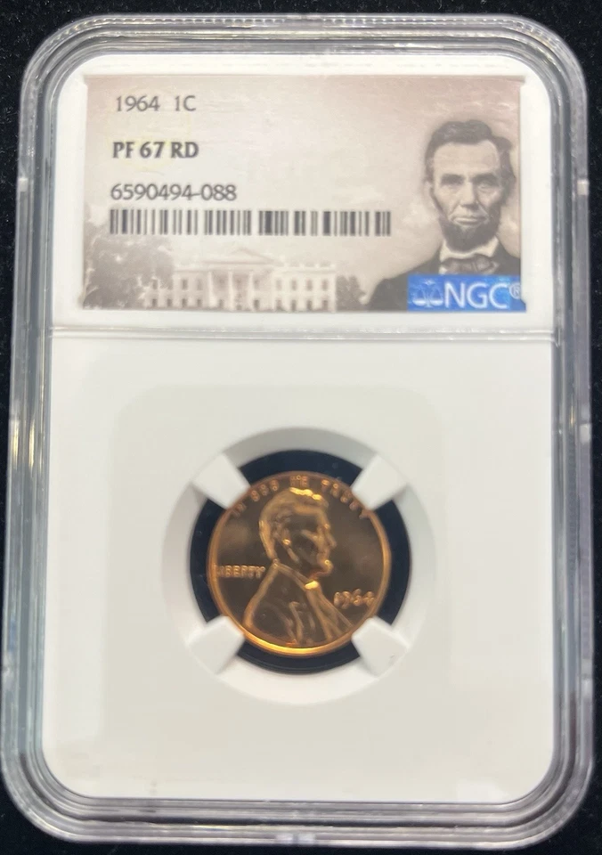 1964 Lincoln Cent 1C NGC PF67 RD Beautiful Red Cent! - Image 1 of 4
