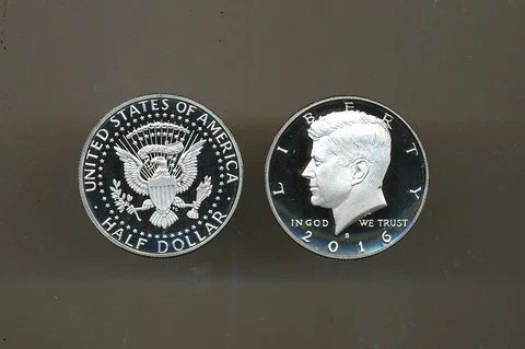 2016 S CLAD PROOF Gem Deep Cameo Kennedy Half Dollar - CLAD PROOF Cover