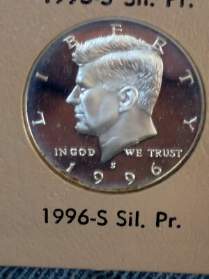 Medio dólar Kennedy 1996 S 90 % plata a prueba de camafeo profundo Foto 1 de 2