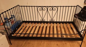 IKEA, Bett, Metall, 90 x 200 cm, schwarz, gebraucht, Zustand 60/80, - Bild 1 von 1