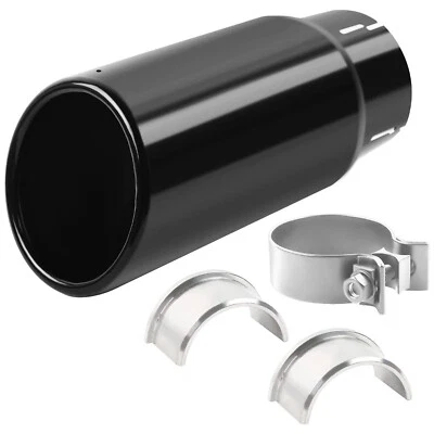  适用于 2005 - 2023 年丰田塔科马黑色镀铬排气消声器尖 PT932-35180-02 全新 — 第 1/4 张图片