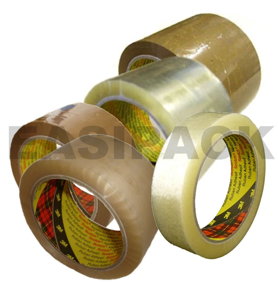 3M SCOTCH Scotch 3M 371 strapazierfähig klar Buff Paket/Verpackung Bandrollen 25 mm 48 mm & 75 mm
