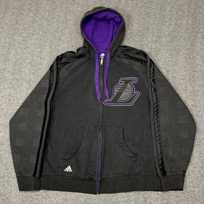 Vintage Los Angeles LA Lakers NBA Adidas Limited Edition Black Zip Hoodie Medium - Image 1 of 4
