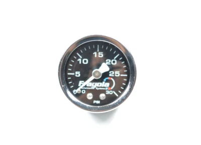FRA-900003 Fragola 0-30 PSI Fuel Pressure Gauge 1/8" Male NPT Threads Black Face - Image 1 of 4