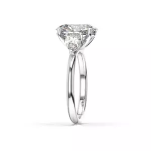 IGI zertifizierter Diamant Verlobungsring VVS2 F oval 1,90 Karat Laborgefertigt Spezial - Bild 1 von 12