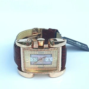 Techno Swiss TSR-0702 Rose Gold Tone 1Ct TW Diamond & MOP Dial Quartz  Watch - Picture 1 of 12