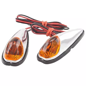 Luz de montaje en superficie ámbar cromo motocicleta mini bala marcador de señal de giro LED - Imagen 1 de 3