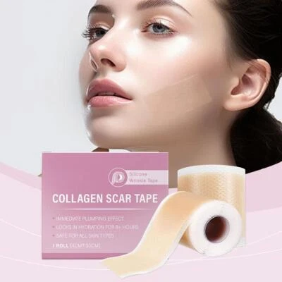 Collagen Scar Tape For Face, Losveo Silicone Scar  Sheets For Face Wrinkles - Image 1 of 4