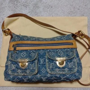 Bandolera Louis Vuitton holgada PM Denim azul marrón con monograma - Imagen 1 de 12