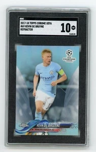 2017-18 Topps Chrome UEFA Kevin De Bruyne Refractor SGC 10 Manchester City - Picture 1 of 2