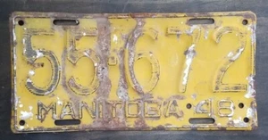 1948 Manitoba License Plate - Picture 1 of 2