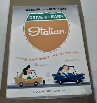 DRIVE & LEARN ITALIAN 2 DISC & BOOK Listener Guide Howard Beckerman - Image 1 of 2