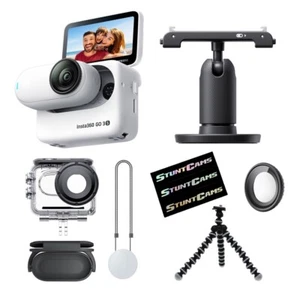 Insta360 4K GO 3S White 128GB Action Camera WiFi Mini Waterproof + Dive Case Kit - Picture 1 of 14