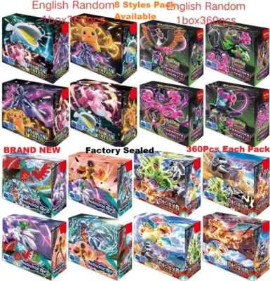 360pcs Pokémon TCG Cards – Silver Storm, Obsidian Flame, Paradox Rift, Kids Set - Image 1 of 4