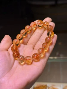 Pulsera de cuentas de cristal de cuarzo citrino amarillo natural de 12 mm AAAA - Imagen 1 de 5