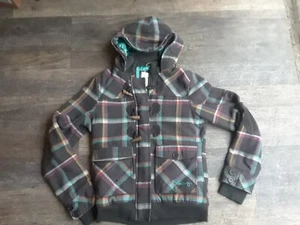 Biilabong karierte Hoop and Loop Bomberjacke M Wolle B2 - Bild 1 von 5