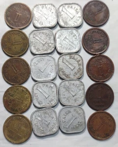 REPUBLIC INDIA ONE PAISA ALUMINIUM 10 , COPPER & BRASS 10 - 20 COINS LOT - Picture 1 of 3