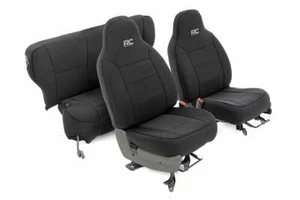 Rough Country Seat Covers Non Detach Headrest FR & Rr For Jeep Cherokee XJ 84-96 - Picture 1 of 4