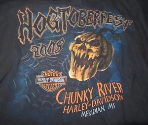 2008 Harley Davidson Motor Cycles Chunky River Meridan, MS XL Shirt HOCTOBERFEST - Bild 1 von 4