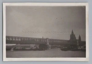 Wien Österreich 1930 - Donaubrücke Schiffsverkehr - Altes Foto - Picture 1 of 2