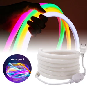 220V 5050 RGB Neon LED Strip Lights Waterproof Flexible Neon Outdoor Lighting - Picture 1 of 15