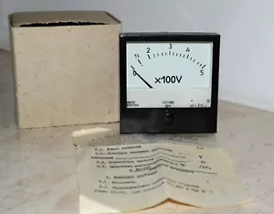 Dispositivo analogico pannello bachelite voltmetro E8030 AC 0-500V sovietico NUOVO in SCATOLA - Foto 1 di 5